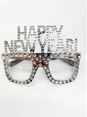 Happy New Year Glasses Silver New